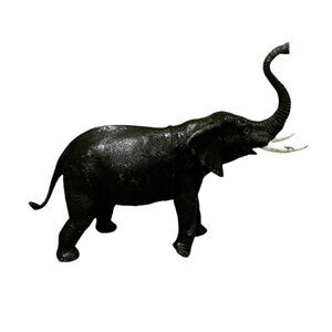 Vintage 1987 TM Large Plastic Elephant Toy 80s Jungle Animal Figure